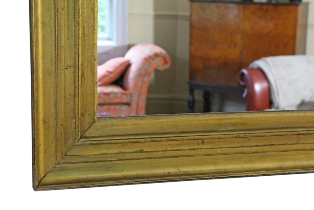 19th Century large gilt overmantle wall mirror  View V