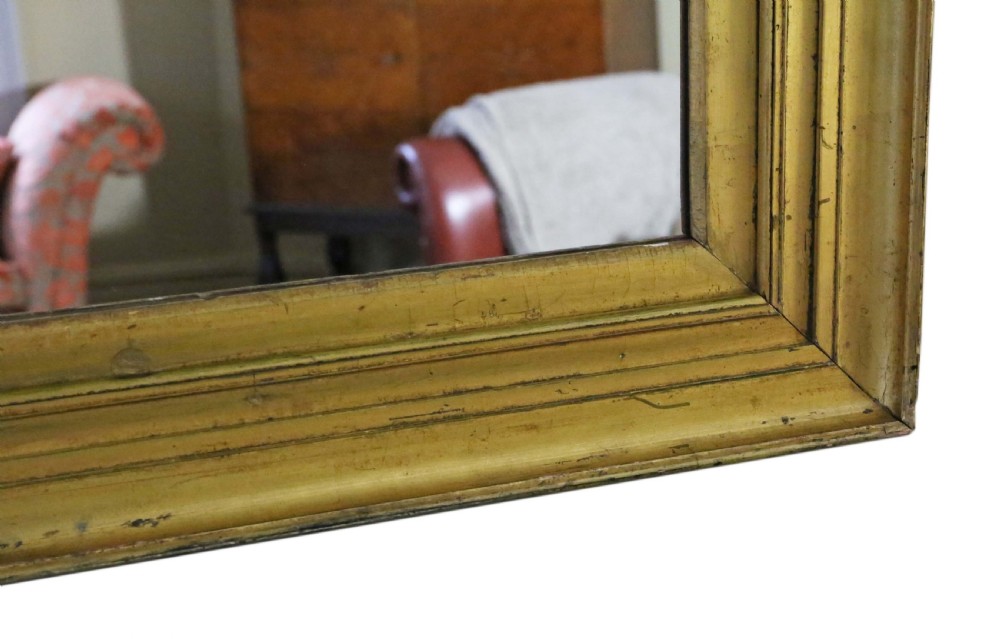 19th Century large gilt overmantle wall mirror  View VI