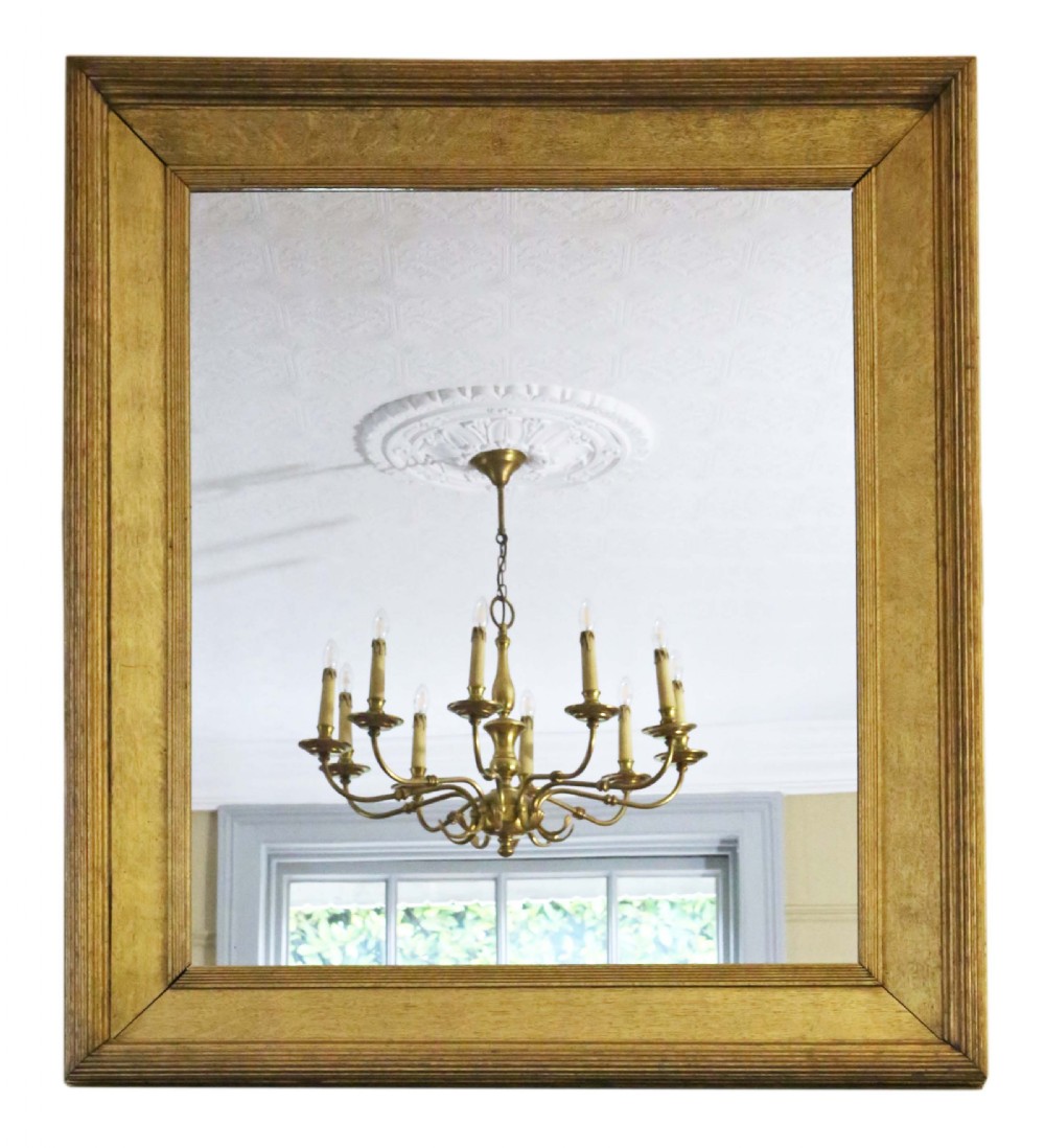 19th Century gilt large overmantle wall mirror