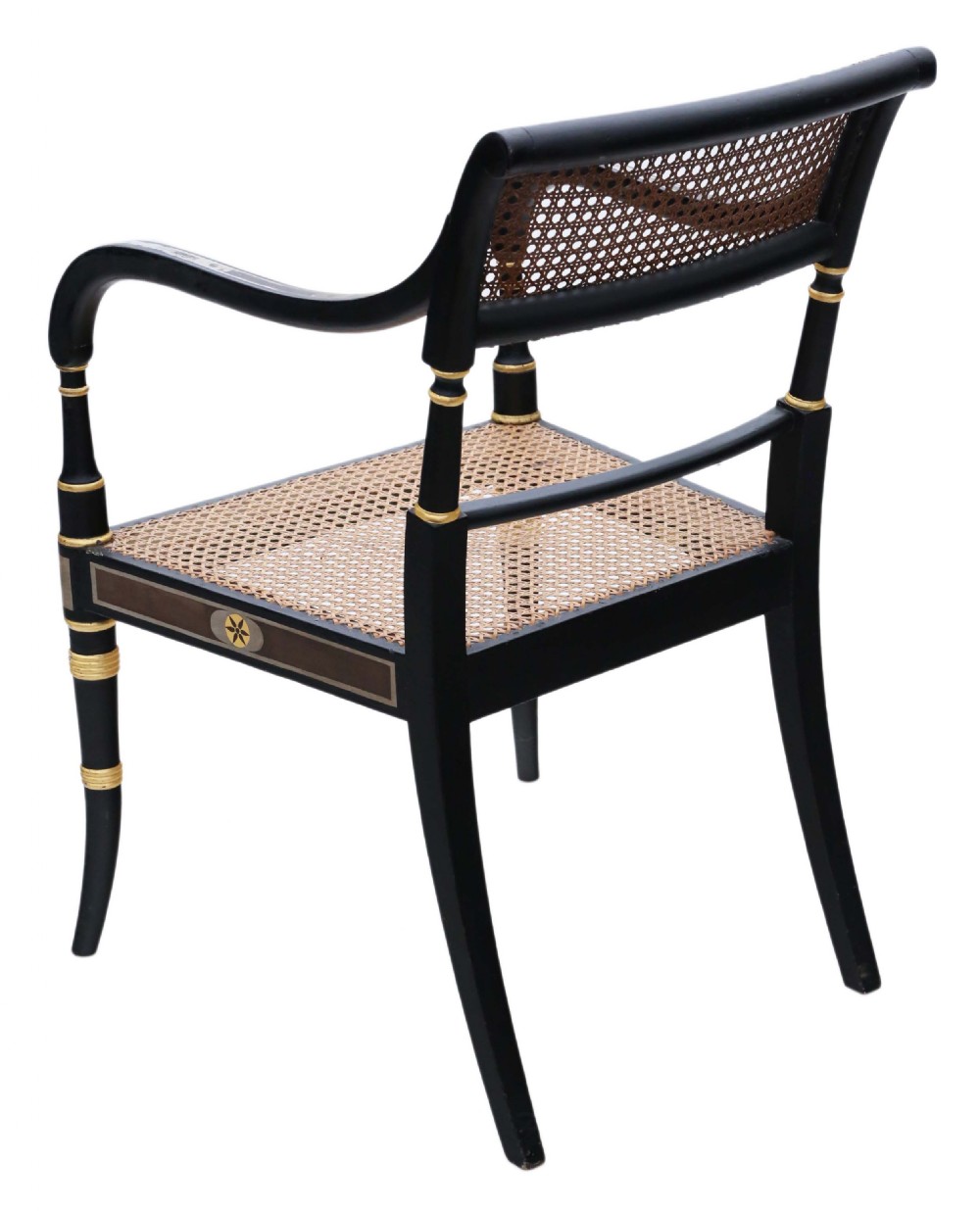 19th Century Regency decorated elbow hall or side chair View IV