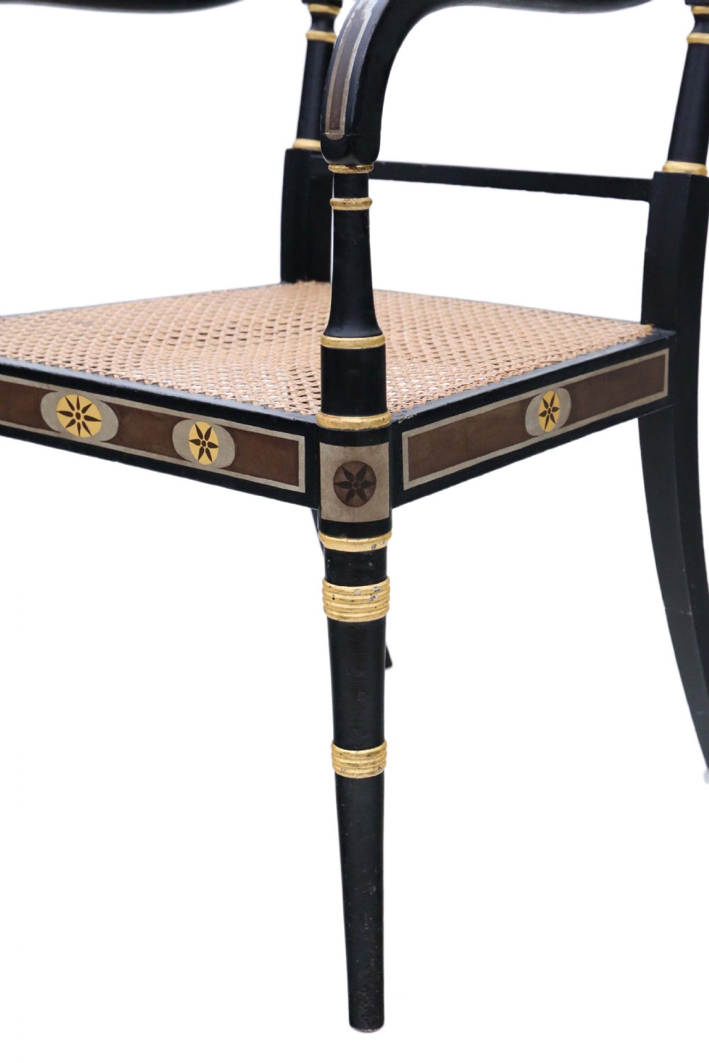 19th Century Regency decorated elbow hall or side chair View VII