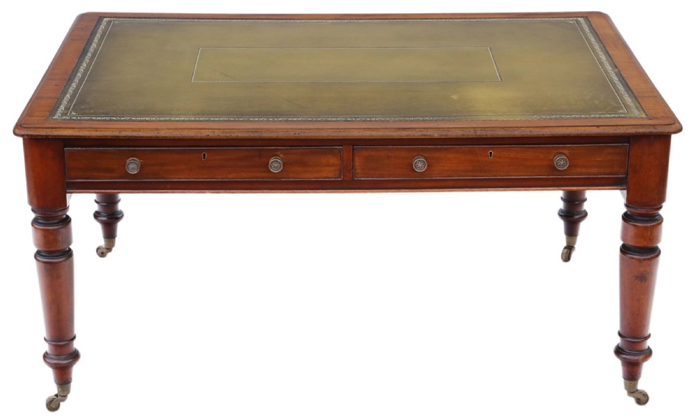 Victorian mahogany partners' writing desk