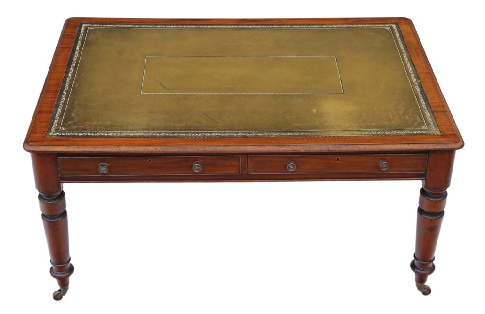 Victorian mahogany partners' writing desk View II