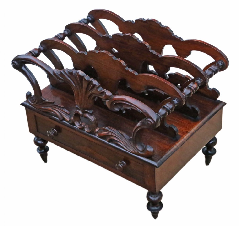 Regency rosewood Canterbury magazine rack  View IV