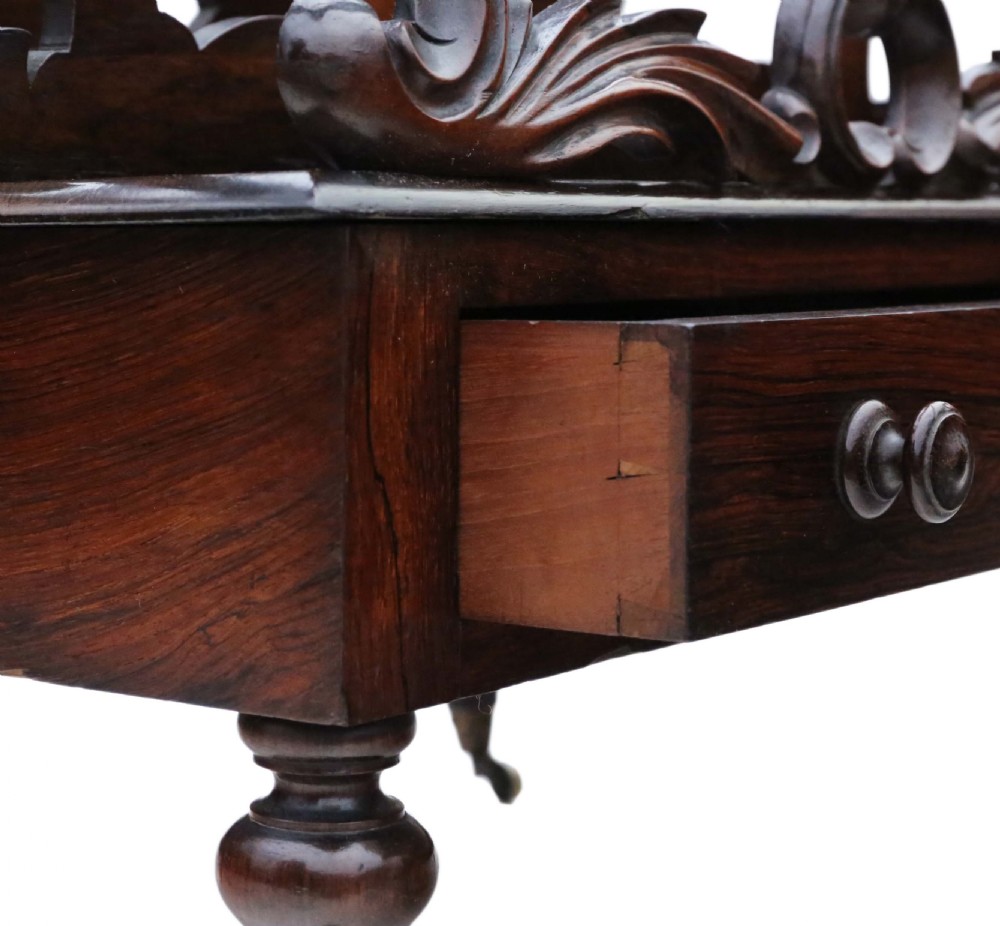 Regency rosewood Canterbury magazine rack  View VI