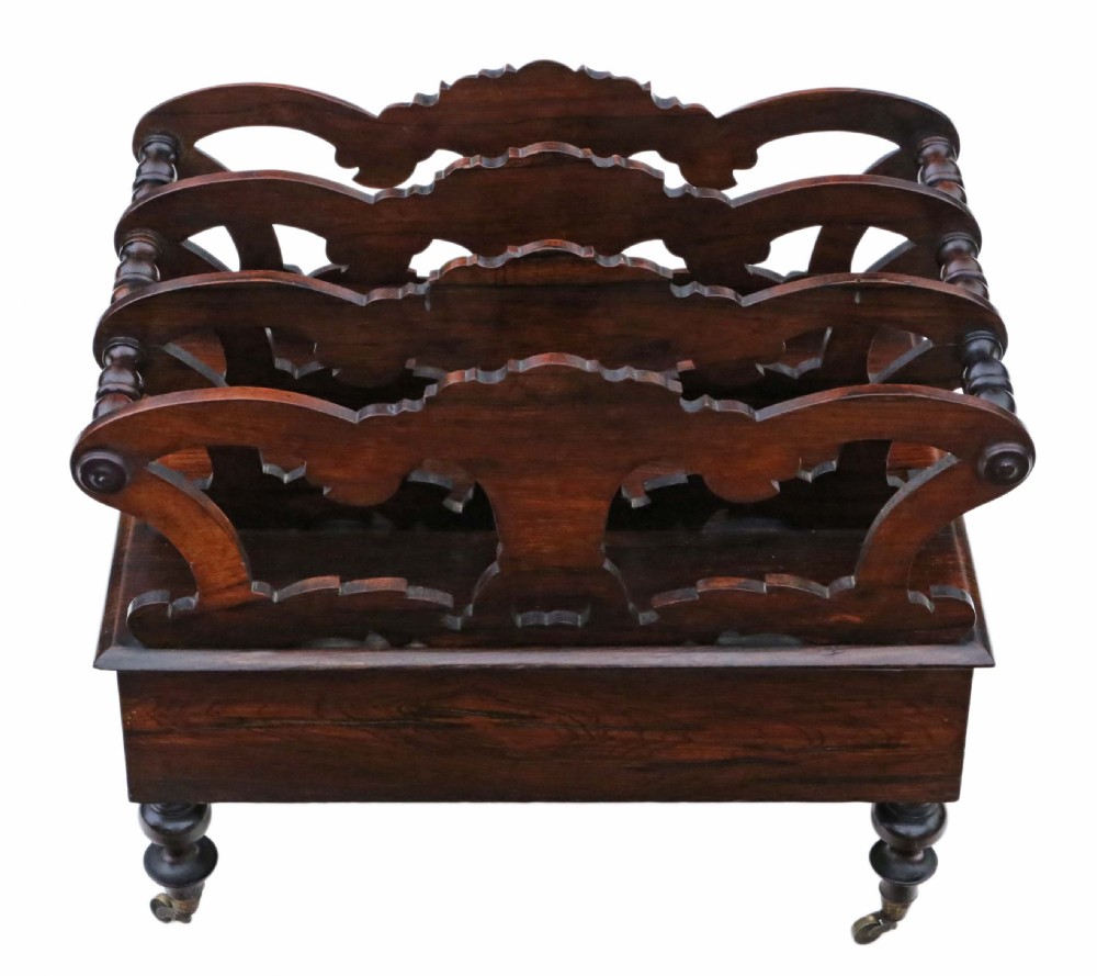 Regency rosewood Canterbury magazine rack  View VII