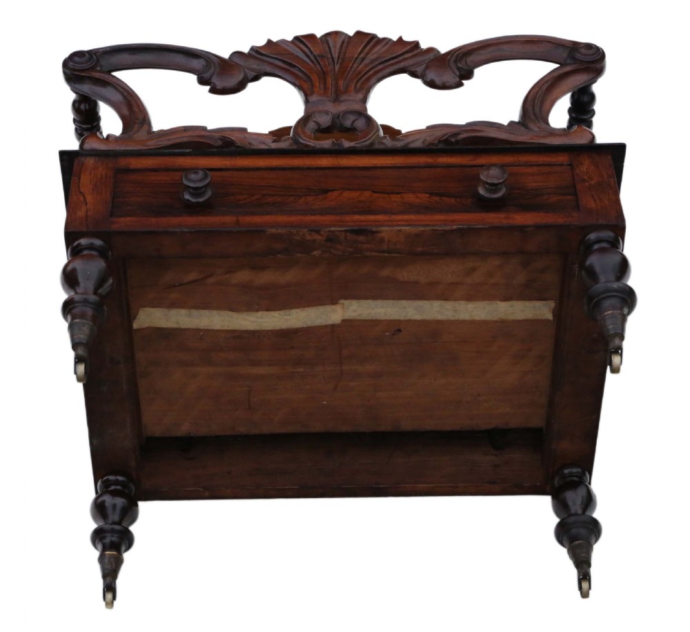Regency rosewood Canterbury magazine rack  View VIII