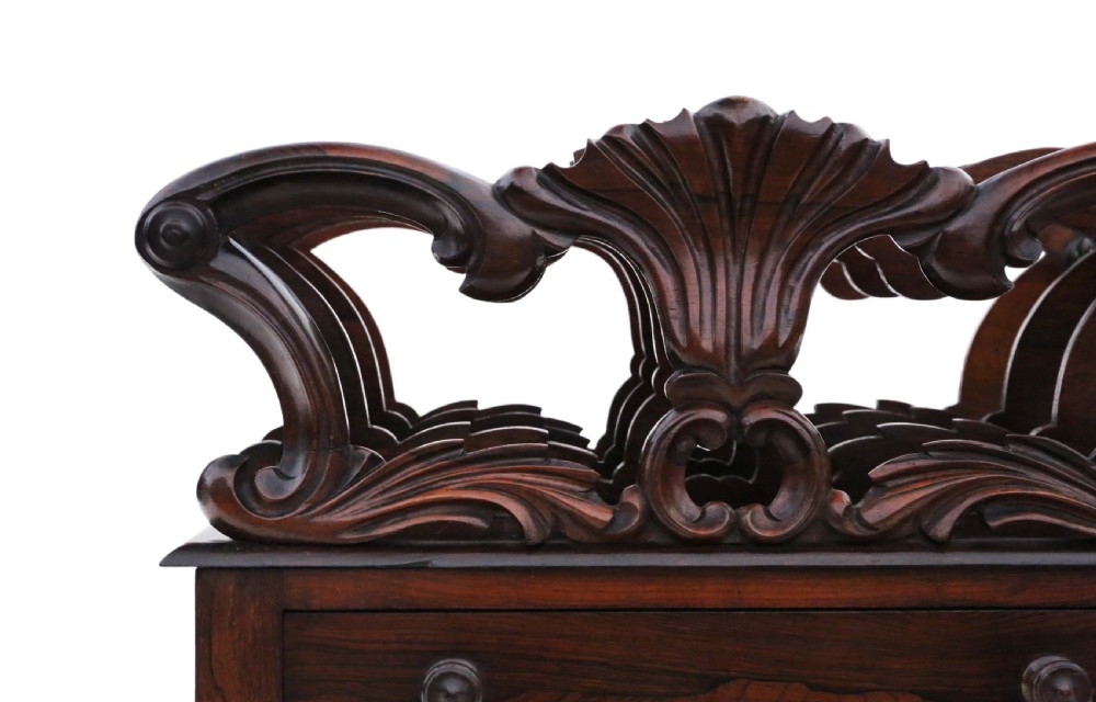 Regency rosewood Canterbury magazine rack  View IX