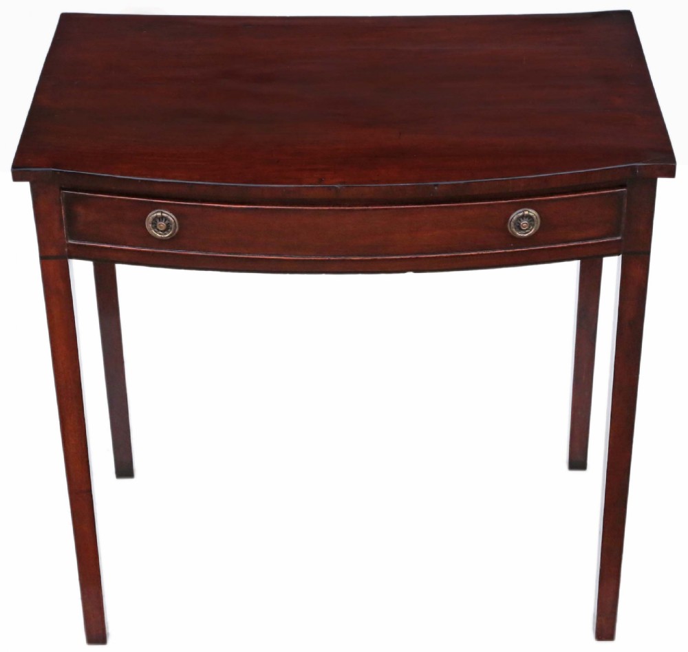 19th Century mahogany bow front writing desk