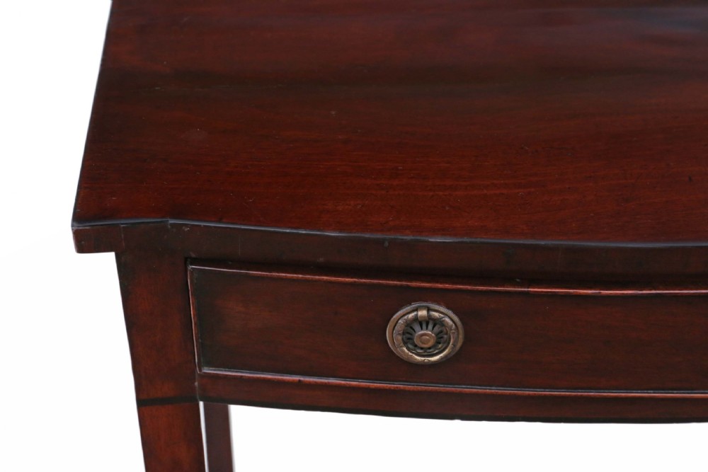 19th Century mahogany bow front writing desk View II