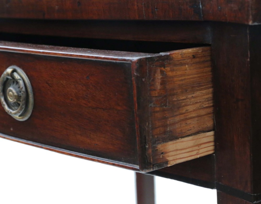 19th Century mahogany bow front writing desk View III