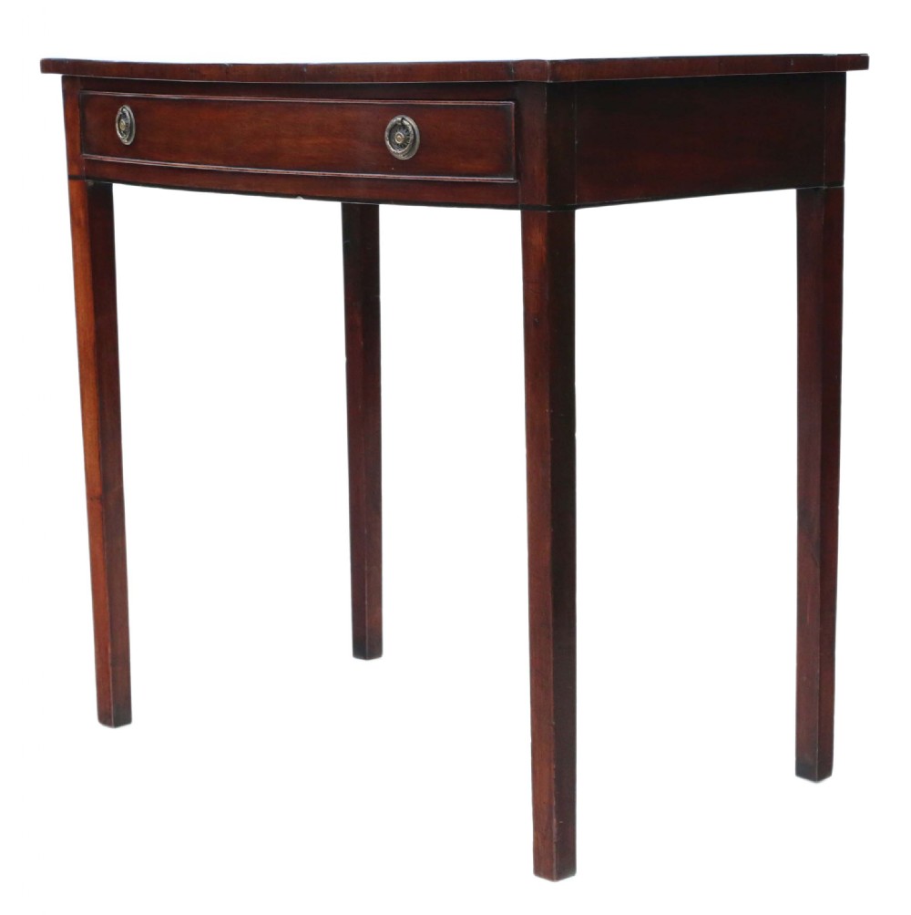 19th Century mahogany bow front writing desk View IV