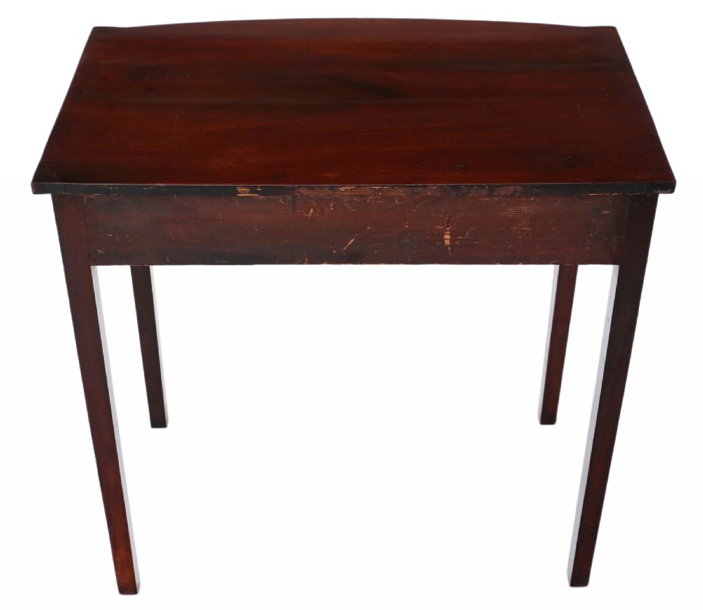 19th Century mahogany bow front writing desk View V