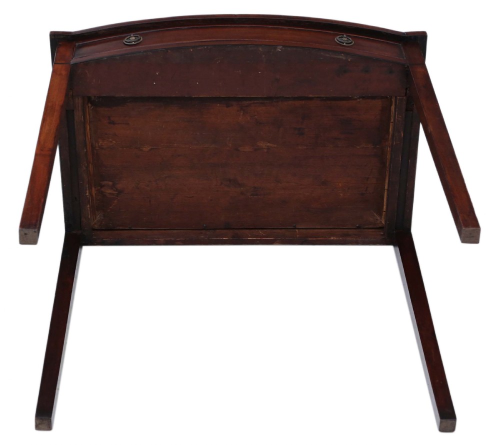 19th Century mahogany bow front writing desk View VI