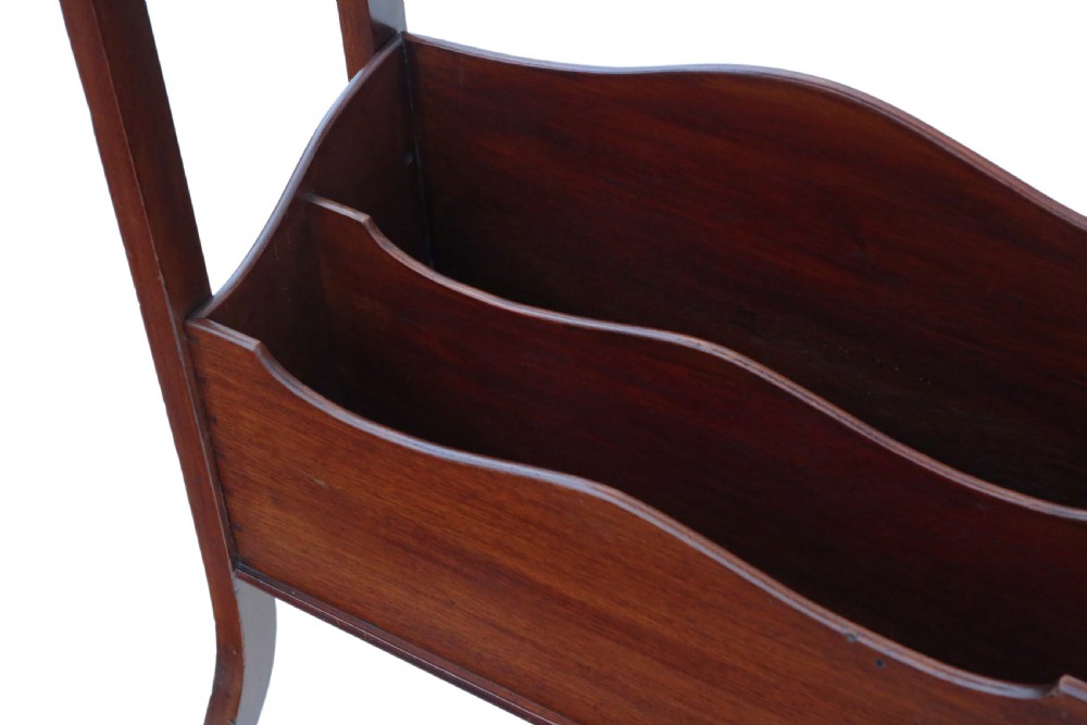 Victorian mahogany bookcase book trough  View V