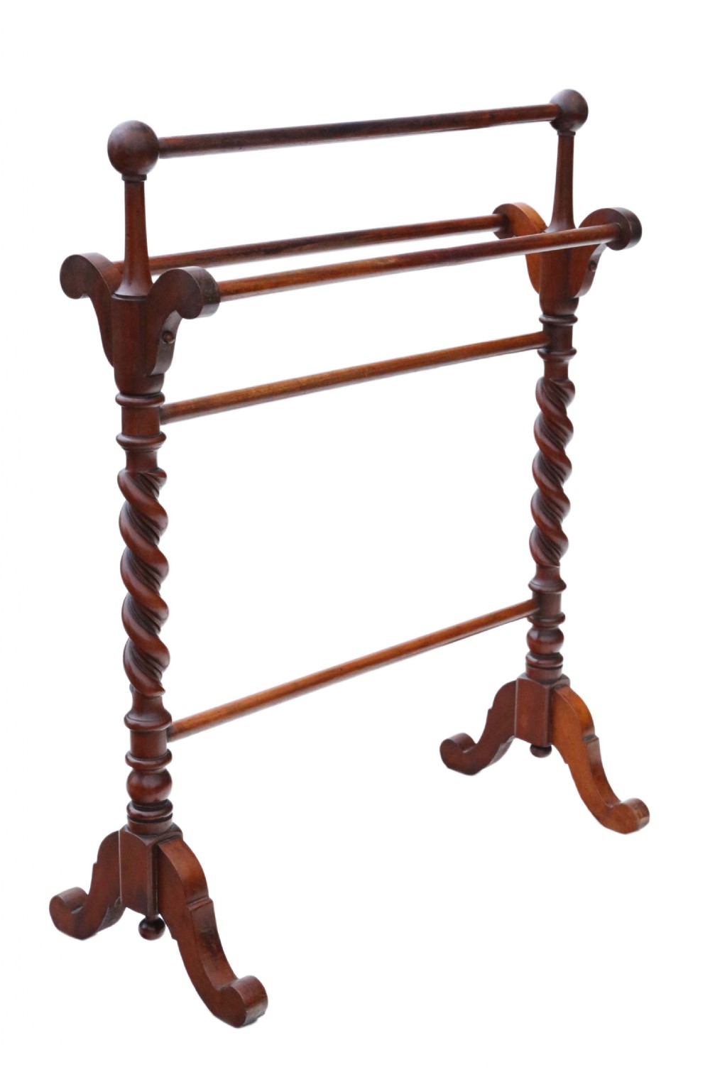 Mahogany towel rail stand Victorian