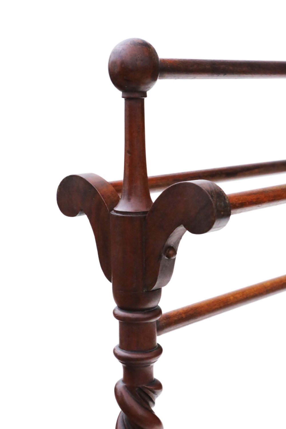 Mahogany towel rail stand Victorian View III