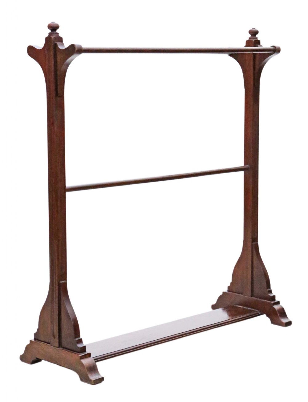Victorian mahogany towel rail stand