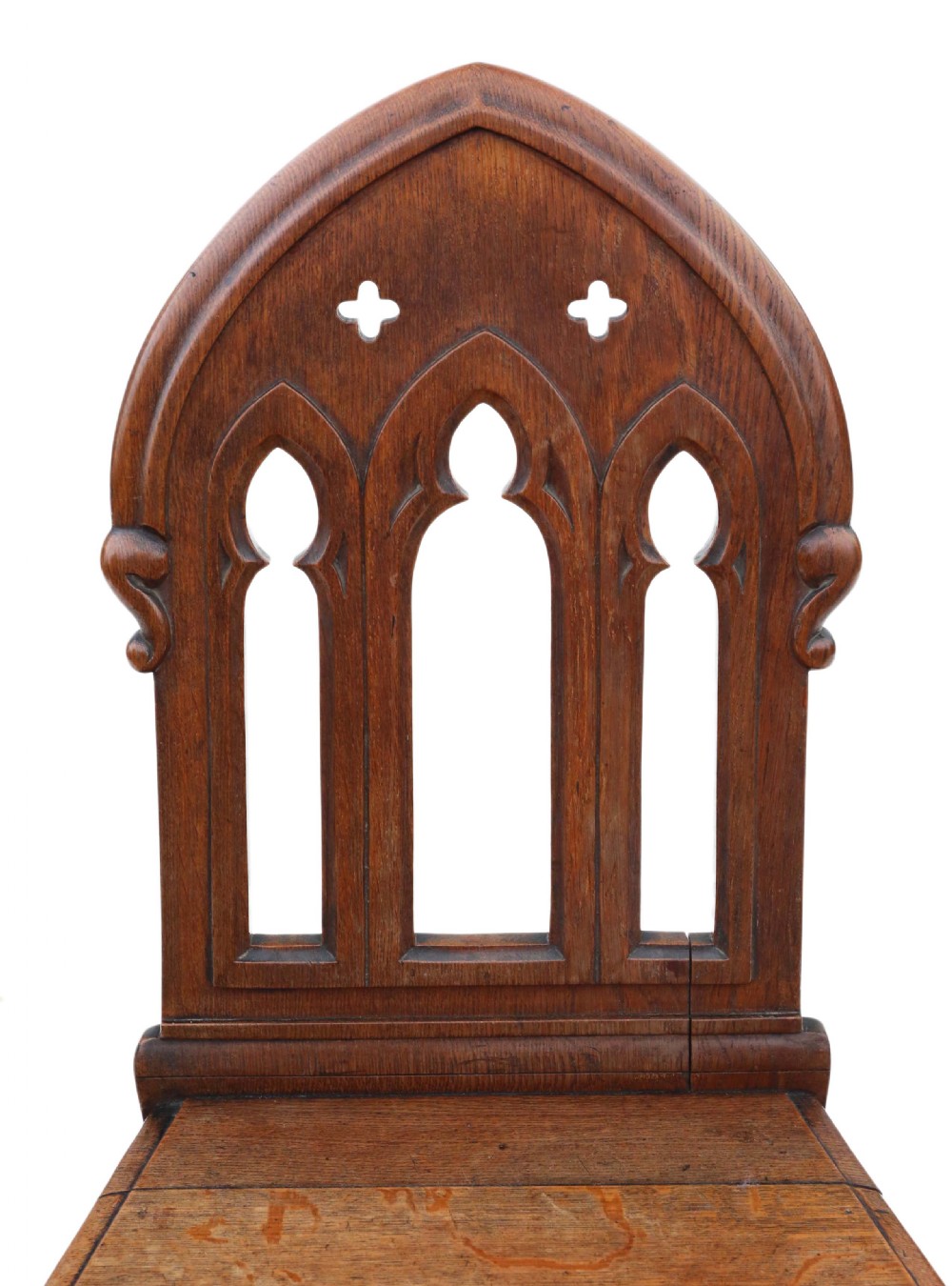 19th Century Gothic mahogany hall or side chair View VI