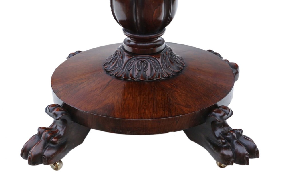 Regency rosewood folding card console table View VI