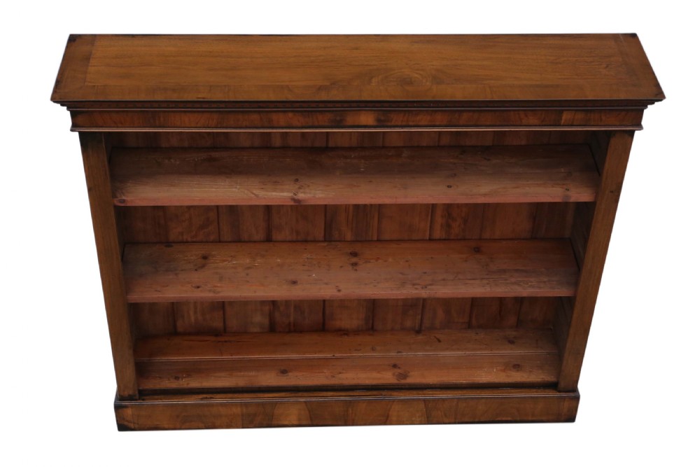 Victorian walnut adjustable bookcase  View II