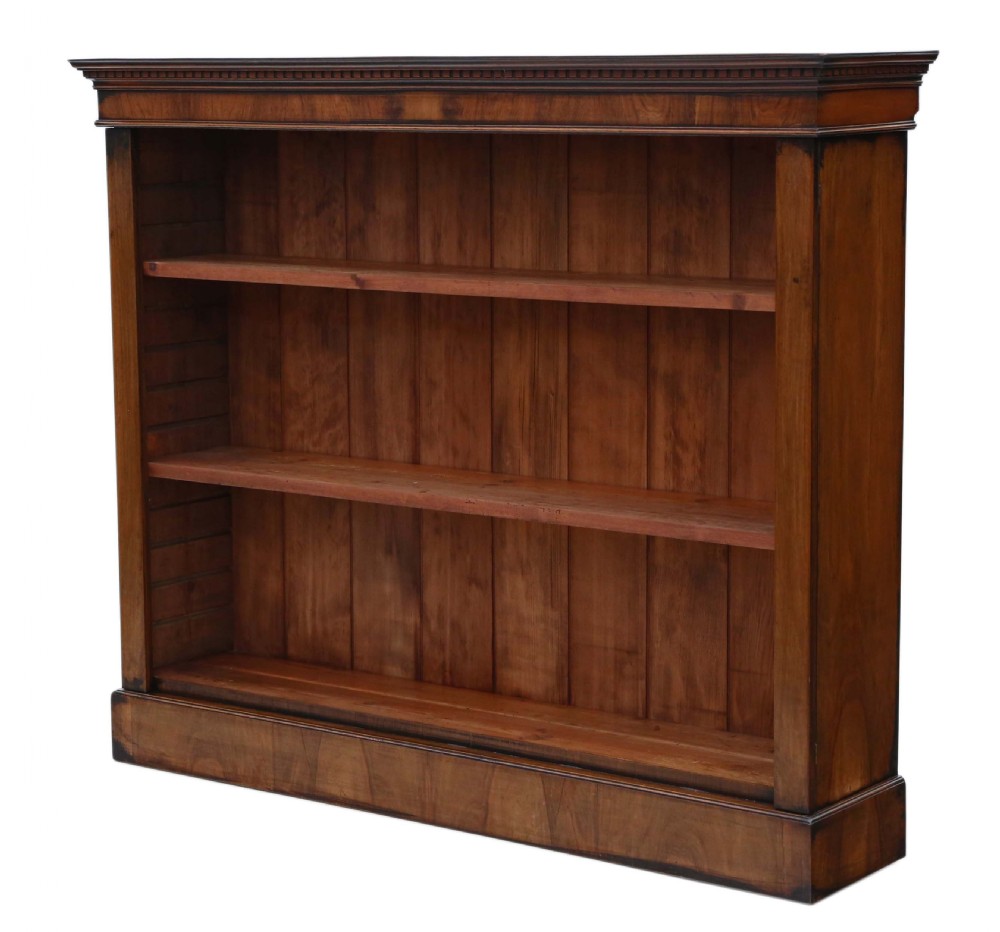 Victorian walnut adjustable bookcase  View VI