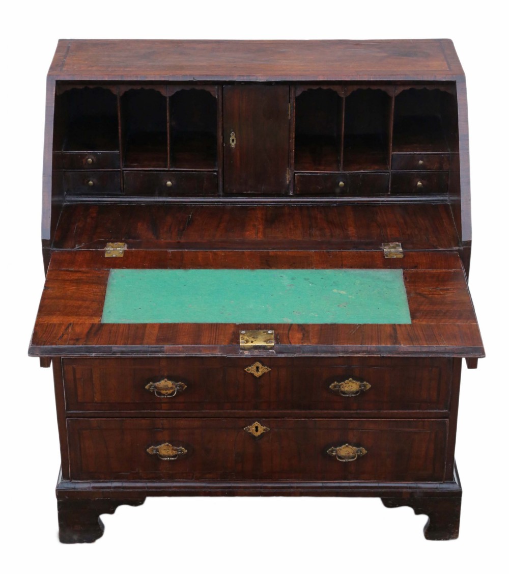 Georgian walnut bureau View II