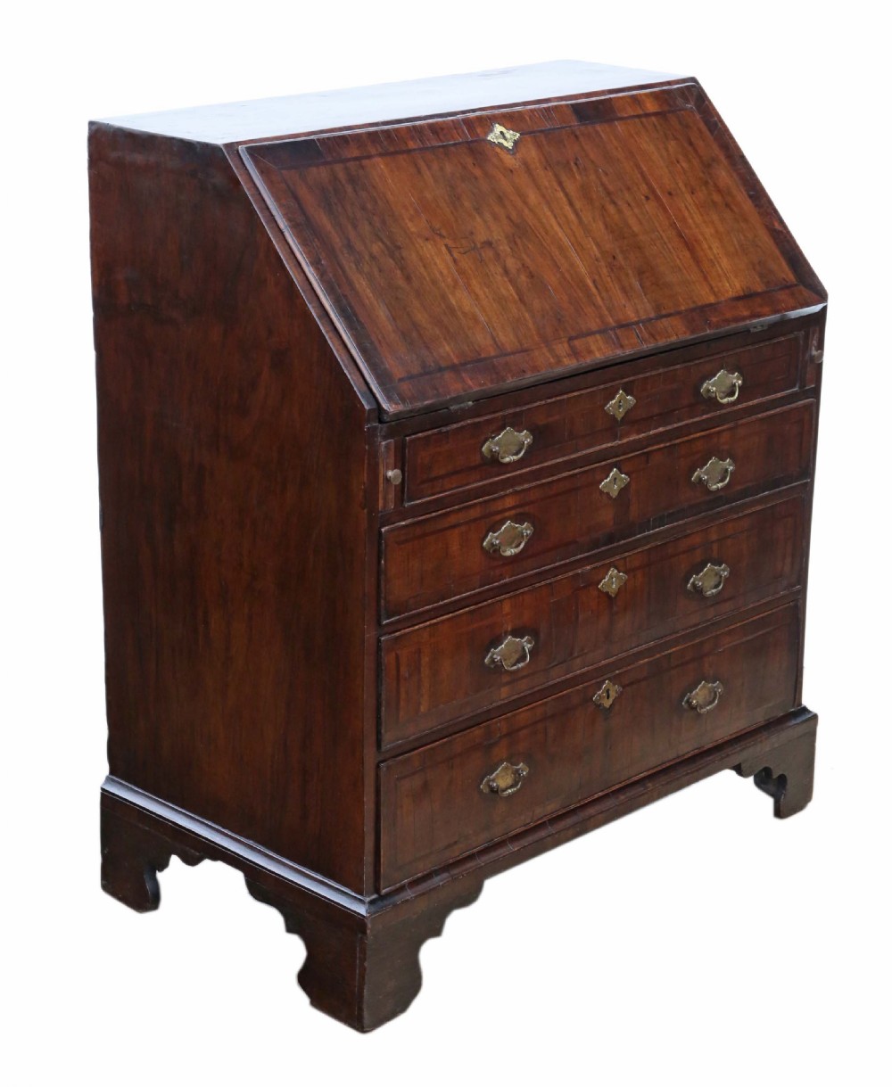 Georgian walnut bureau View V