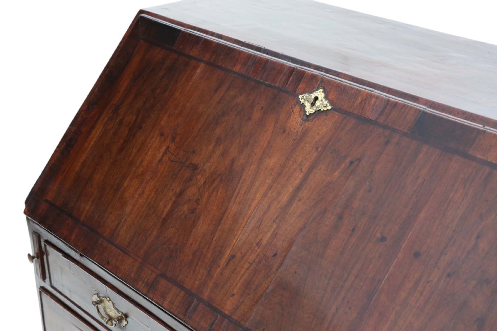 Georgian walnut bureau View VI