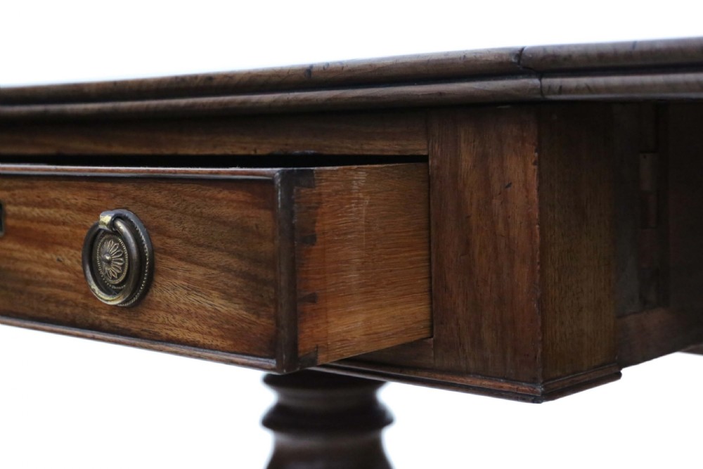 Regency mahogany sofa table View IX