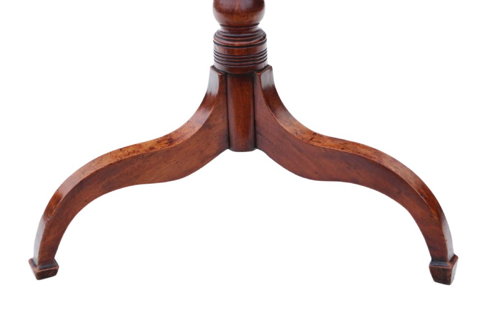 Georgian mahogany tilt top wine table with drawer View VI