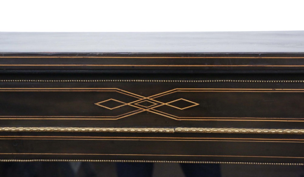 Victorian Aesthetic inlaid and ebonised display cabinet View VI