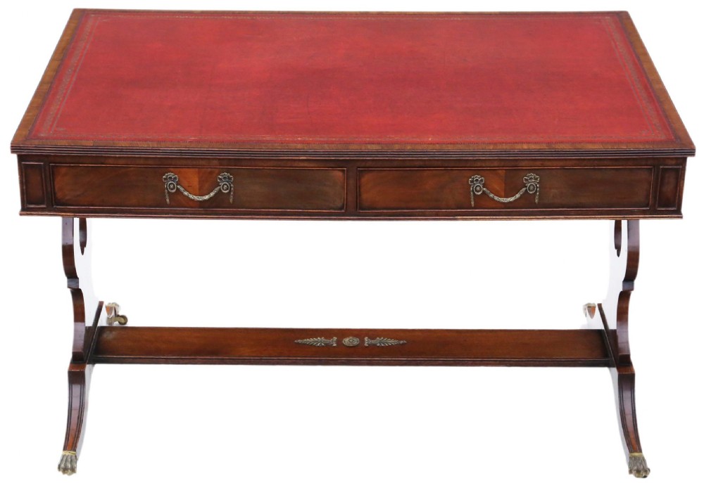 Flame mahogany writing table