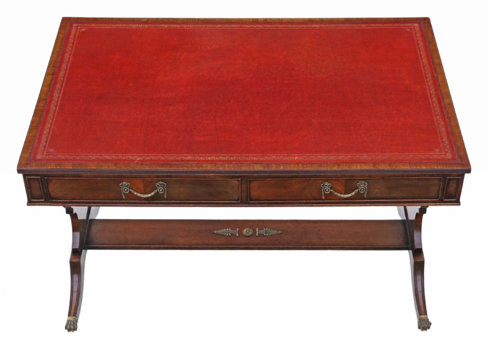 Flame mahogany writing table View II