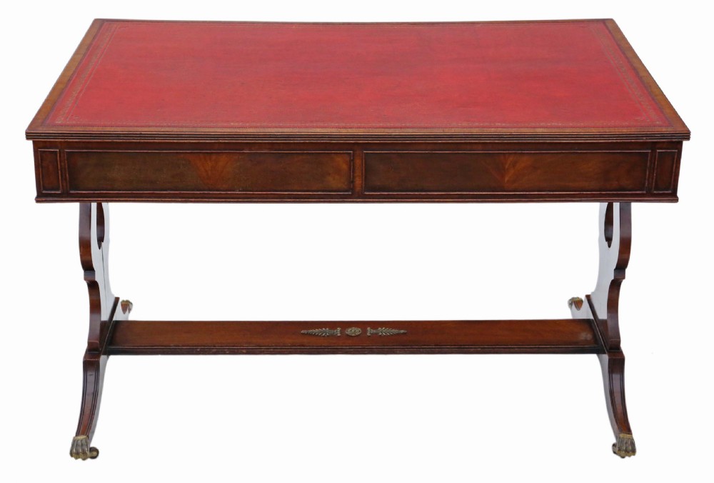 Flame mahogany writing table View XI