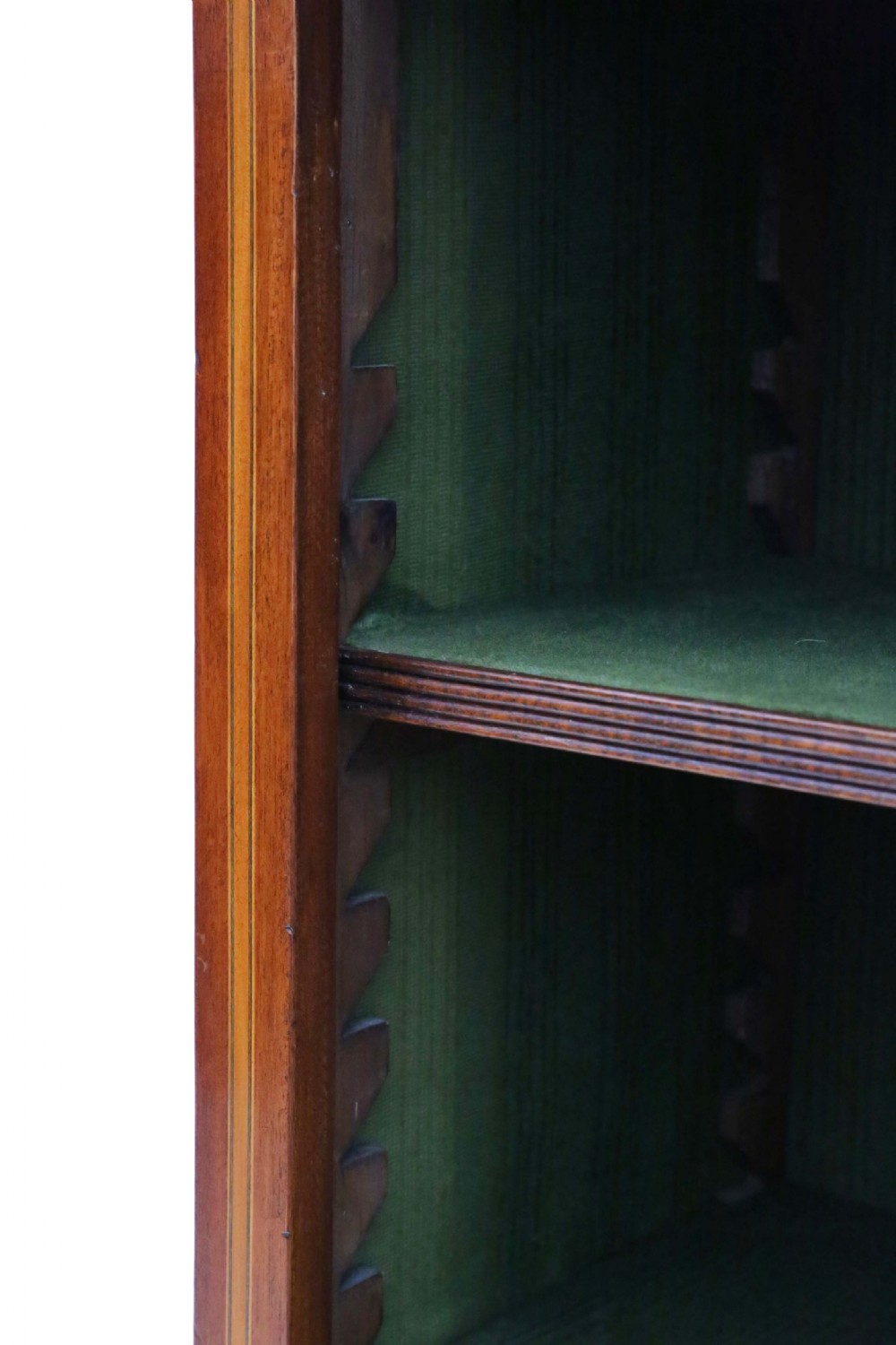 Victorian inlaid mahogany adjustable bookcase View V