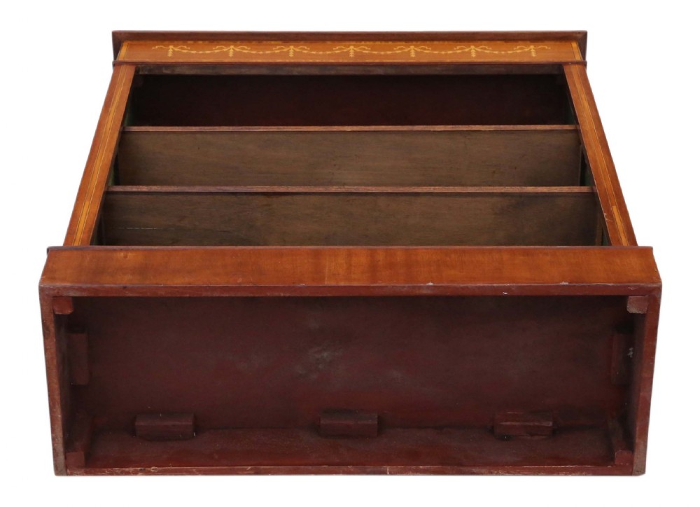 Victorian inlaid mahogany adjustable bookcase View IX
