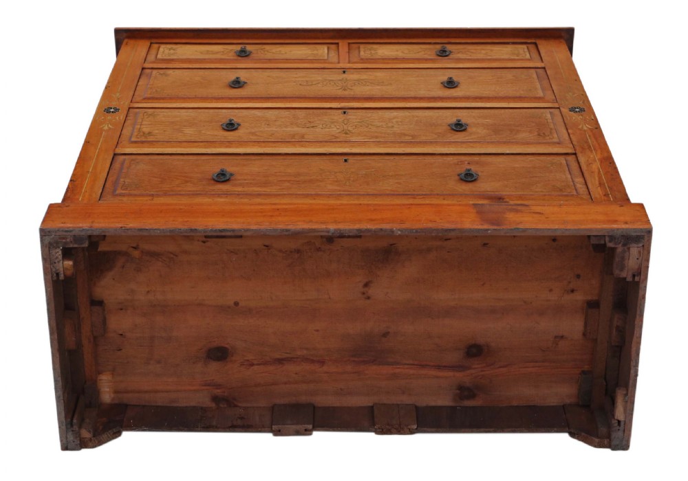 Victorian decorated ash chest of drawers View IX