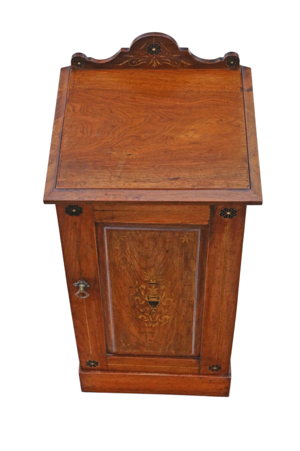 Victorian decorated ash bedside table View III
