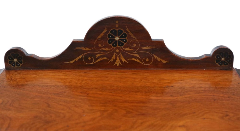 Victorian decorated ash bedside table View IX