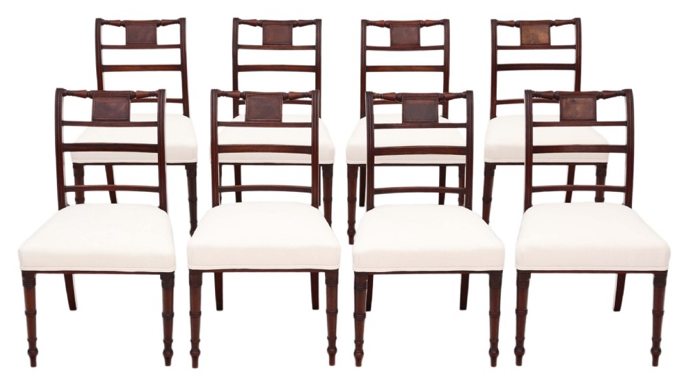 Georgian set of 8 mahogany dining chairs
