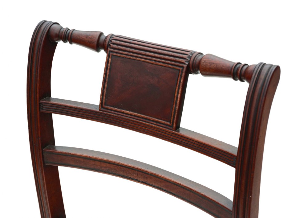 Georgian set of 8 mahogany dining chairs View V