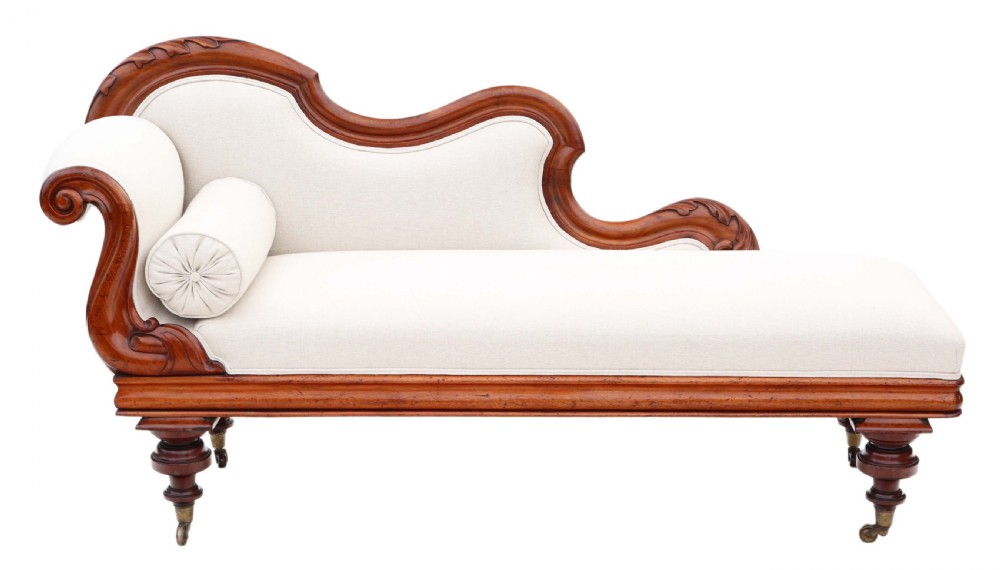 Victorian mahogany chaise longue