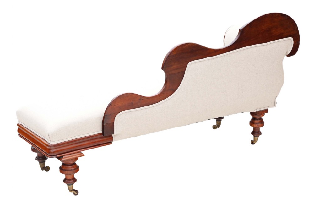 Victorian mahogany chaise longue View IV