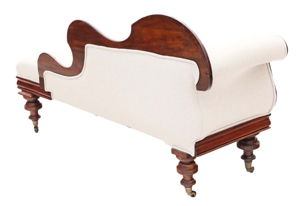 Victorian mahogany chaise longue View V