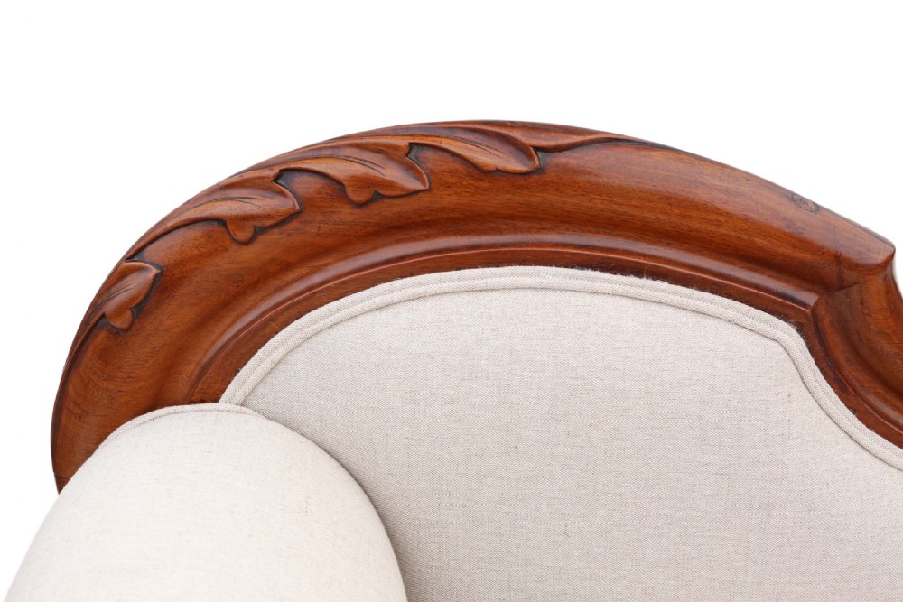 Victorian mahogany chaise longue View VI