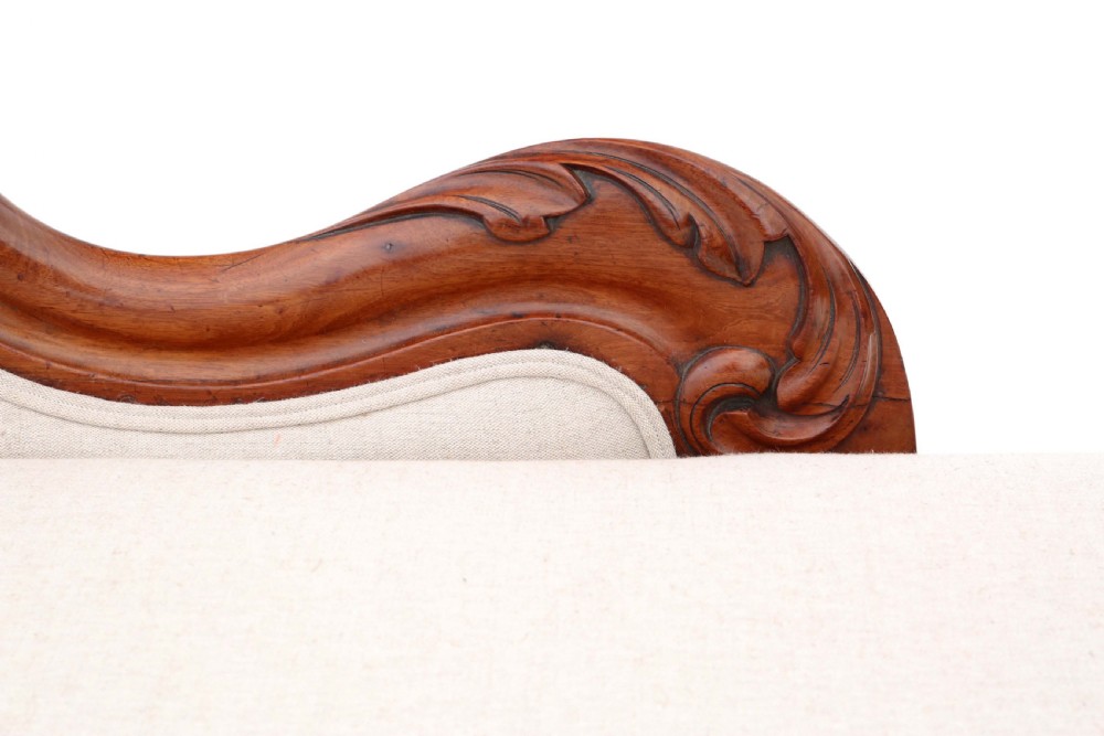 Victorian mahogany chaise longue View VII