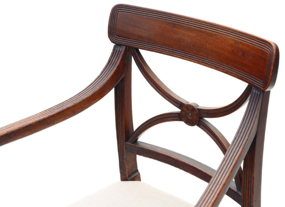 Pair of Regency X back carver chairs View VI