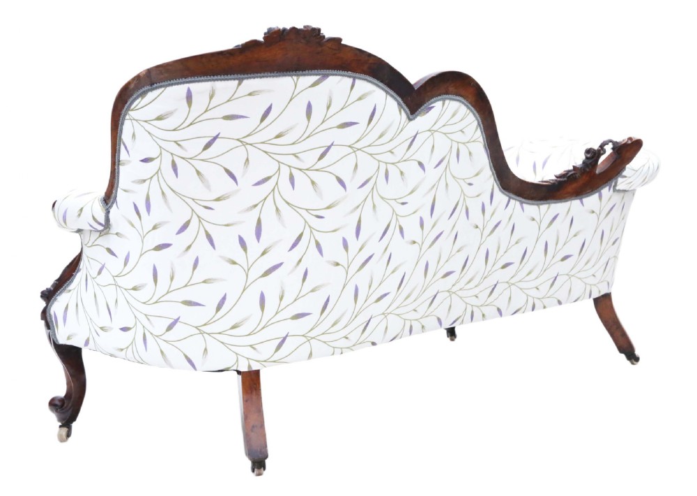 Victorian carved walnut chaise longue  View VIII