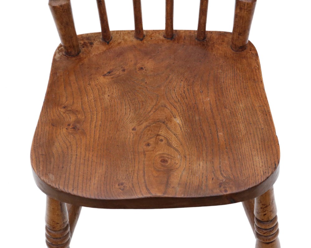 Set of 6 elm and beech kitchen dining chairs View VII